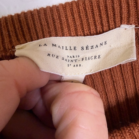 Sezane Mahogany Cardigan Sweater L (See Listing) - Picture 4 of 5